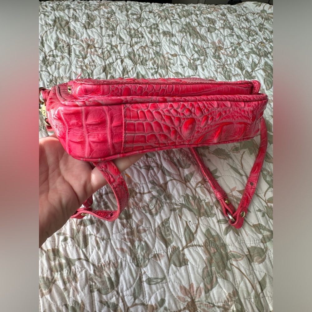 Brahmin Melbourne Cleo crossbody hot bright pink - Picture 9 of 16
